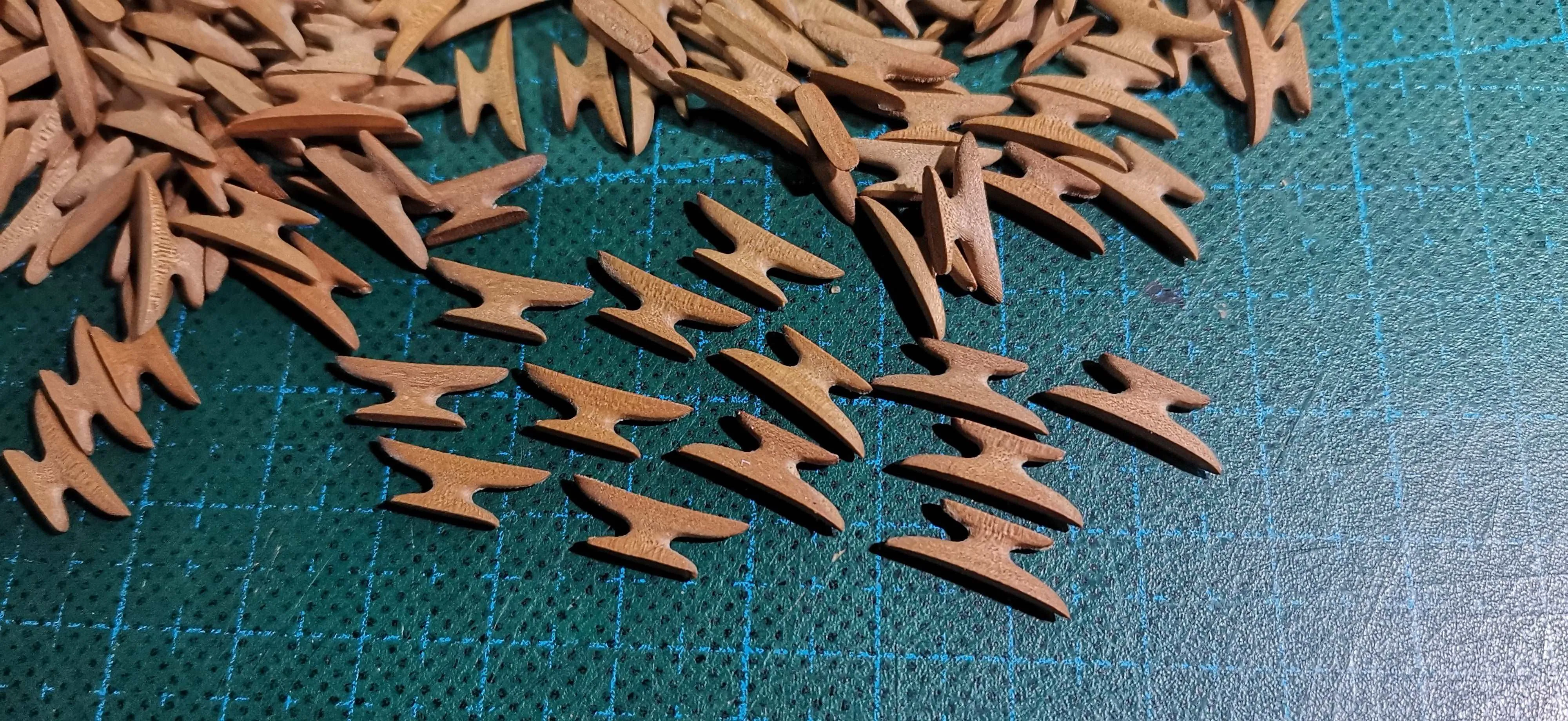 6mm Pearwood Cleats  12/bag