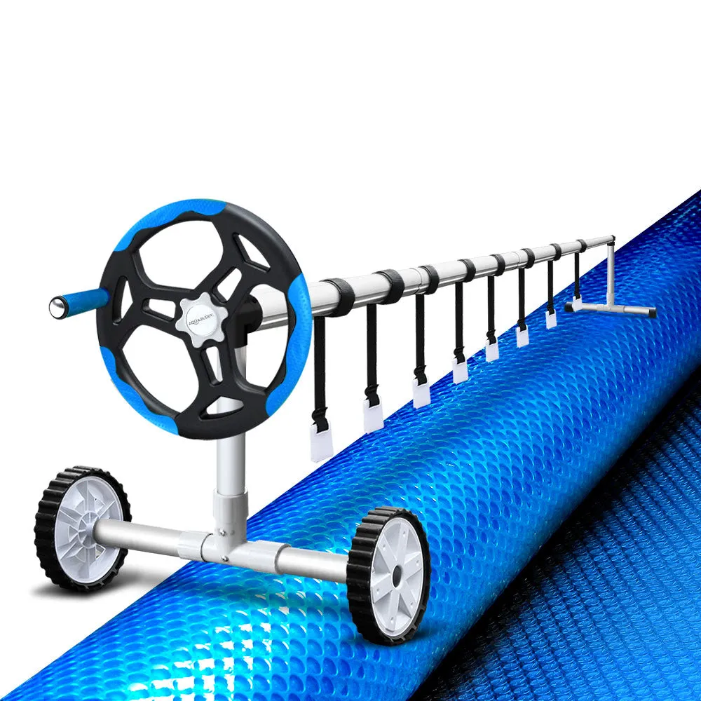 Adjustable Aluminium Pool Roller & Solar Cover, Aquabuddy