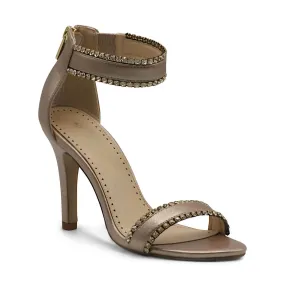 Adrienne Vittadini - Women's Ankle Strap Embellished Gracy Round Toe Dress Sandal