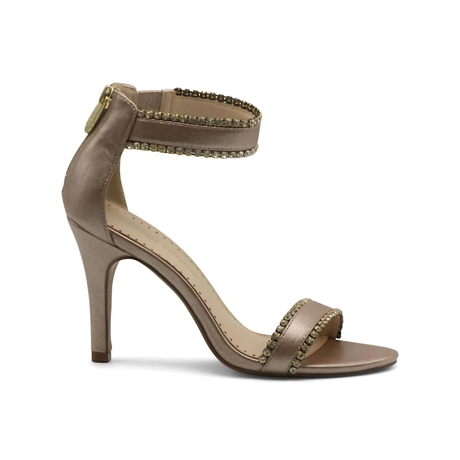 Adrienne Vittadini - Women's Ankle Strap Embellished Gracy Round Toe Dress Sandal