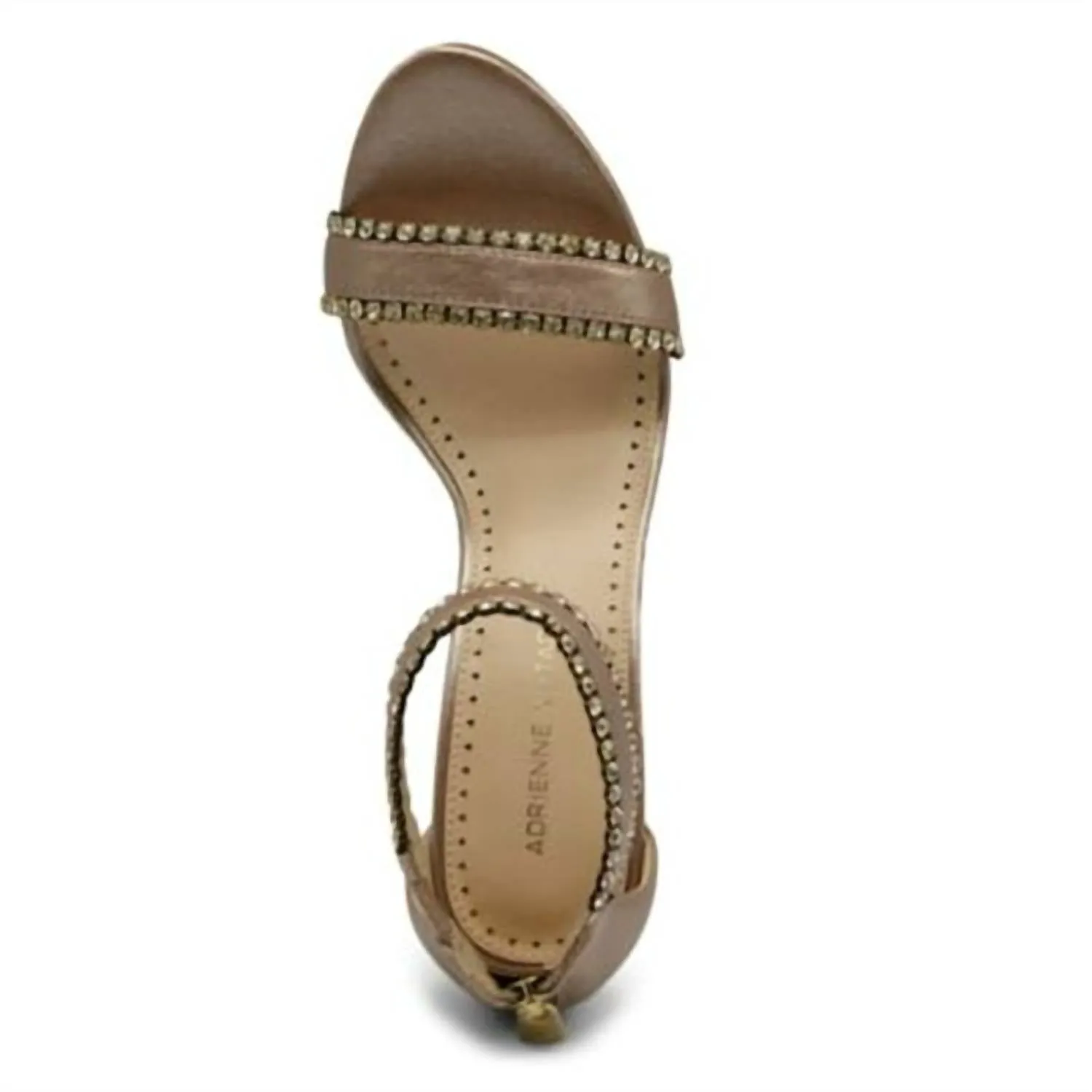 Adrienne Vittadini - Women's Ankle Strap Embellished Gracy Round Toe Dress Sandal