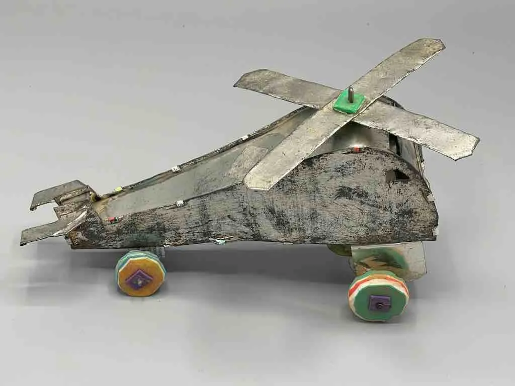 African Recycled Metal Can Toy Helicopter - Burkina Faso