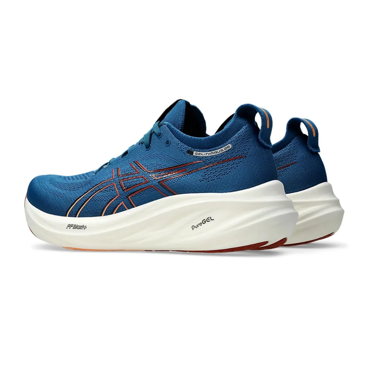 Asics Gel Nimbus 26 Men's Running Shoes | Rich Navy/Faded Orange