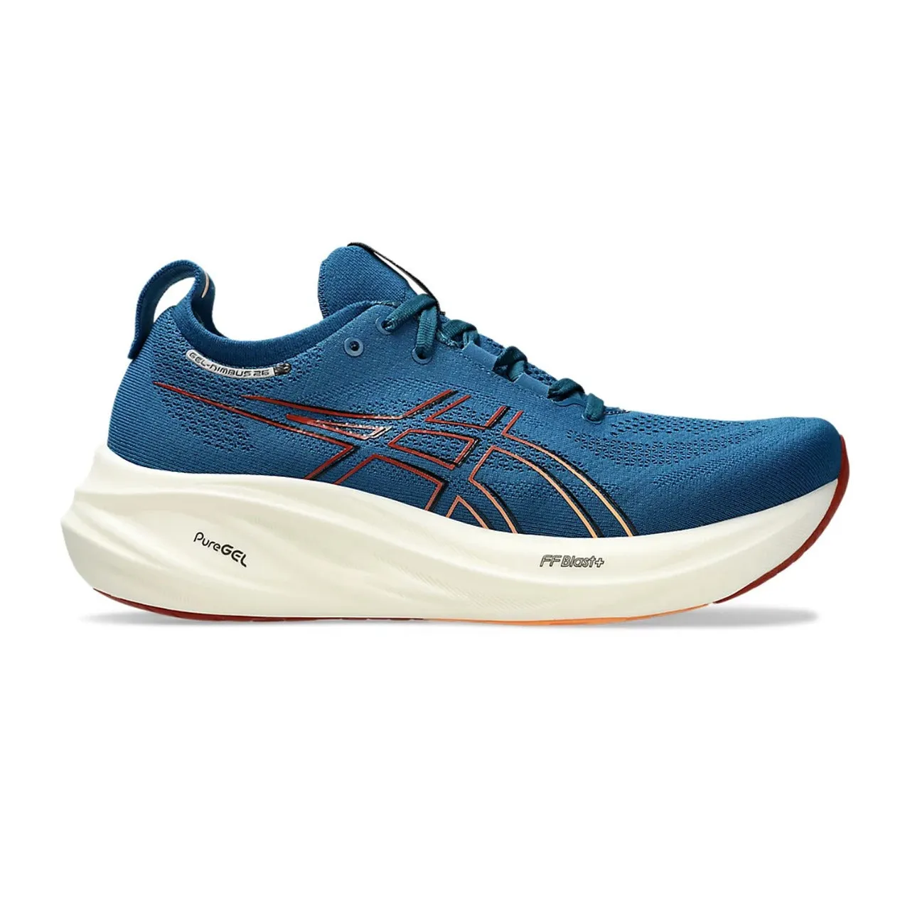 Asics Gel Nimbus 26 Men's Running Shoes | Rich Navy/Faded Orange