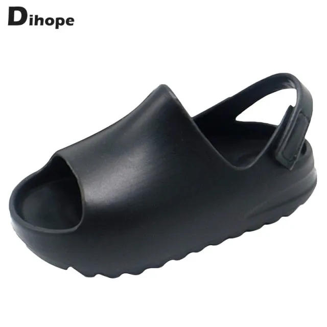 Baby Toddler Kids Slip-On Sandals Boys Girls Foam Beach Slides Candy Color Children Lightweight Breathable Sandals
