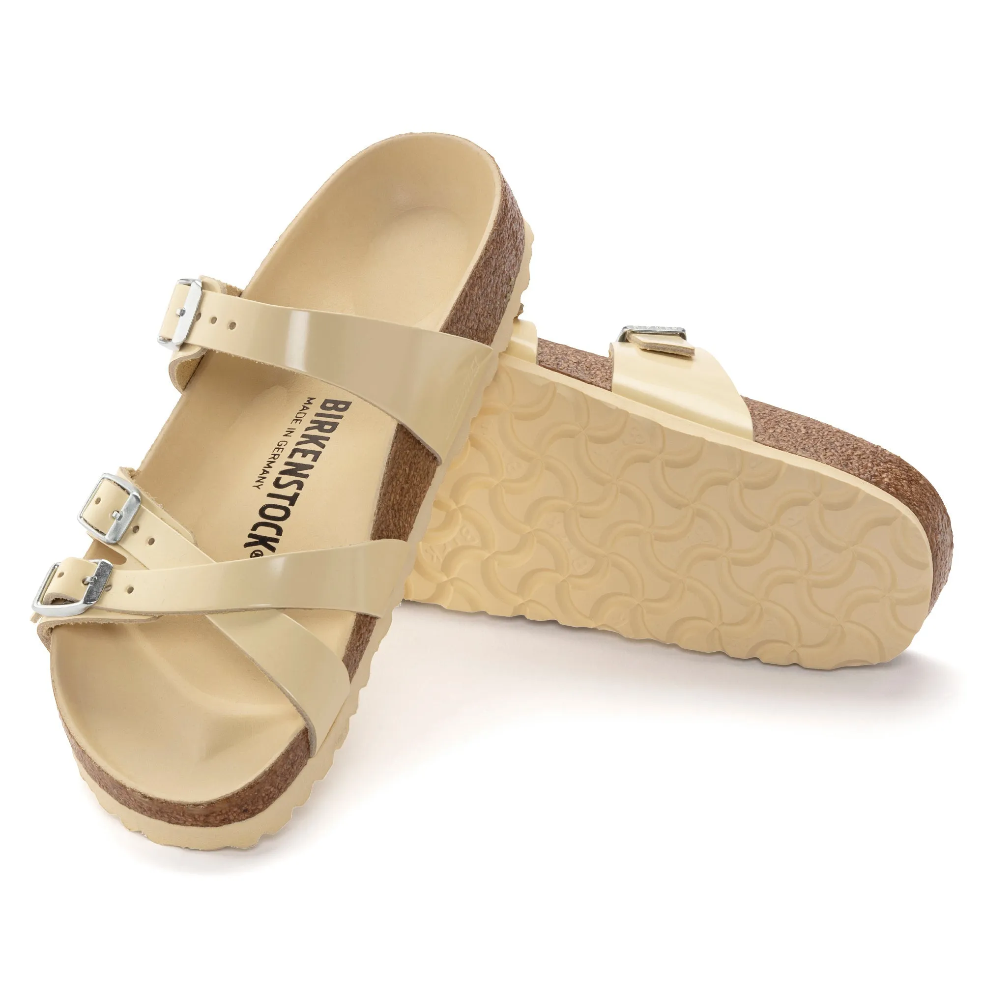 Birkenstock Franca Hex Natural Leather Patent High Shine Women's