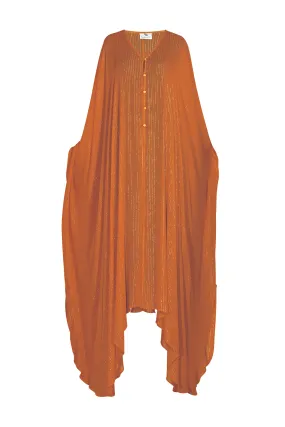 Brown Lurex Goddess kaftan