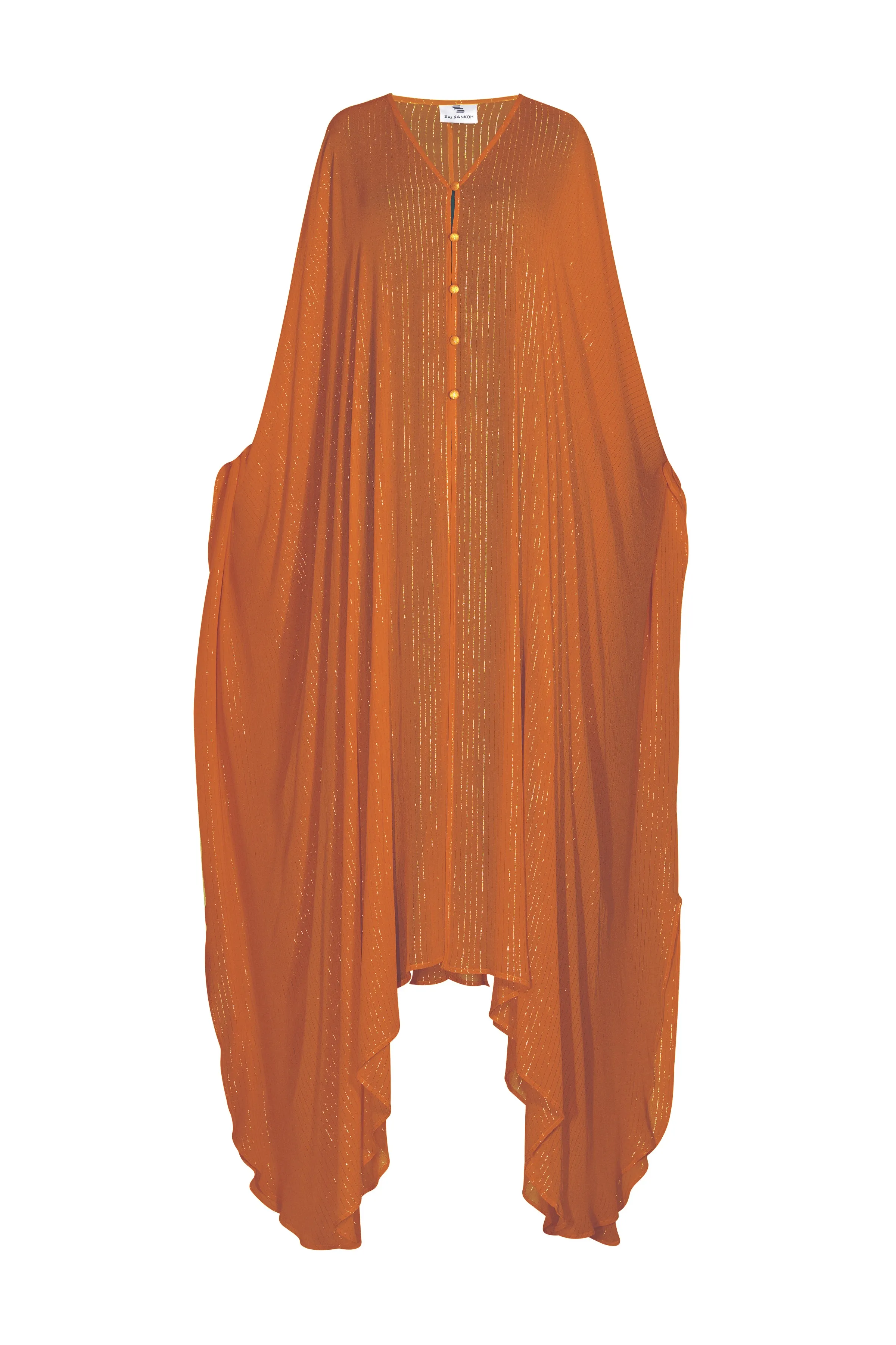 Brown Lurex Goddess kaftan