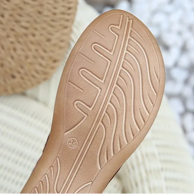 Cuzcare Orthopedic Sandals For Women Breathable Hollow Elastic Trendy Flat Sandals