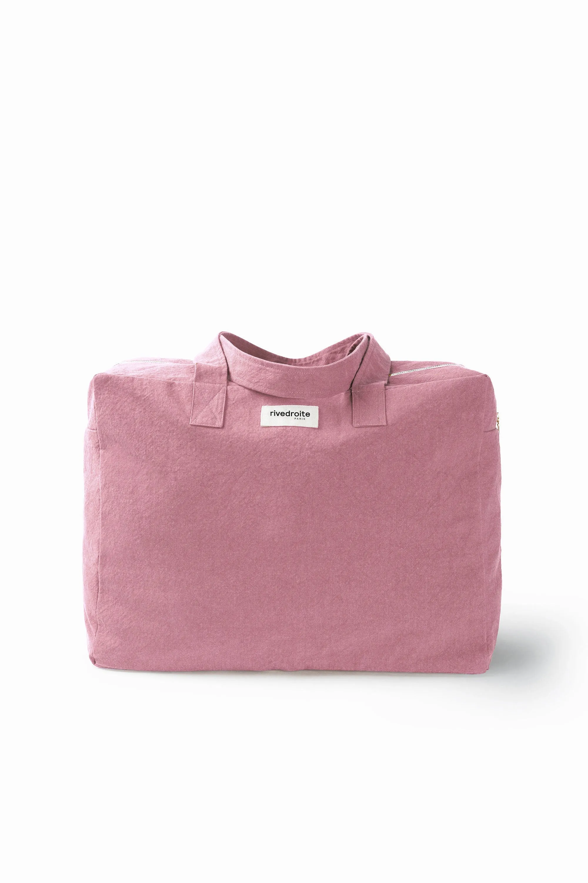 Elzevir the big weekend bag - Recycled cotton "bois de rose"