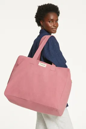 Elzevir the big weekend bag - Recycled cotton "bois de rose"