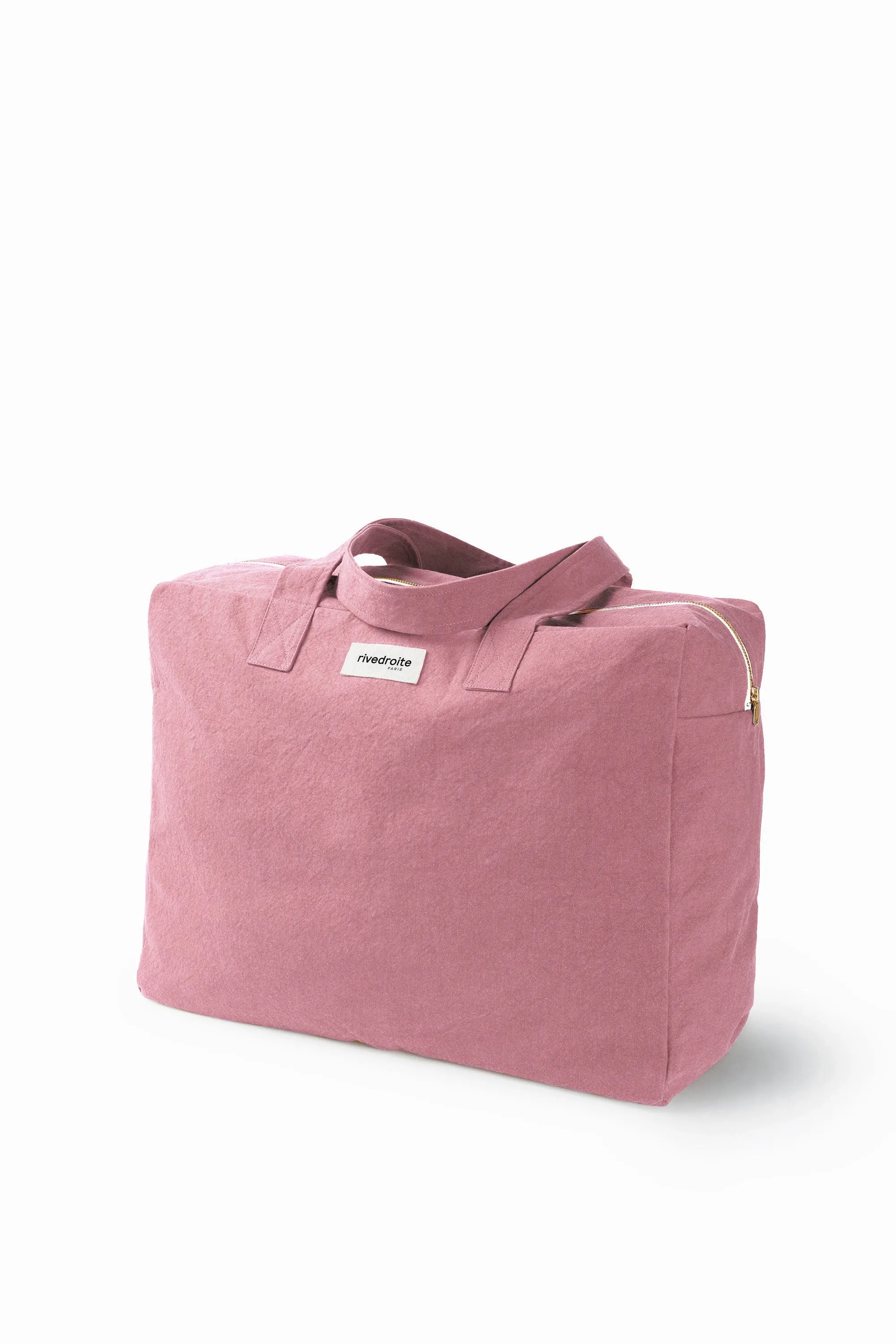 Elzevir the big weekend bag - Recycled cotton "bois de rose"