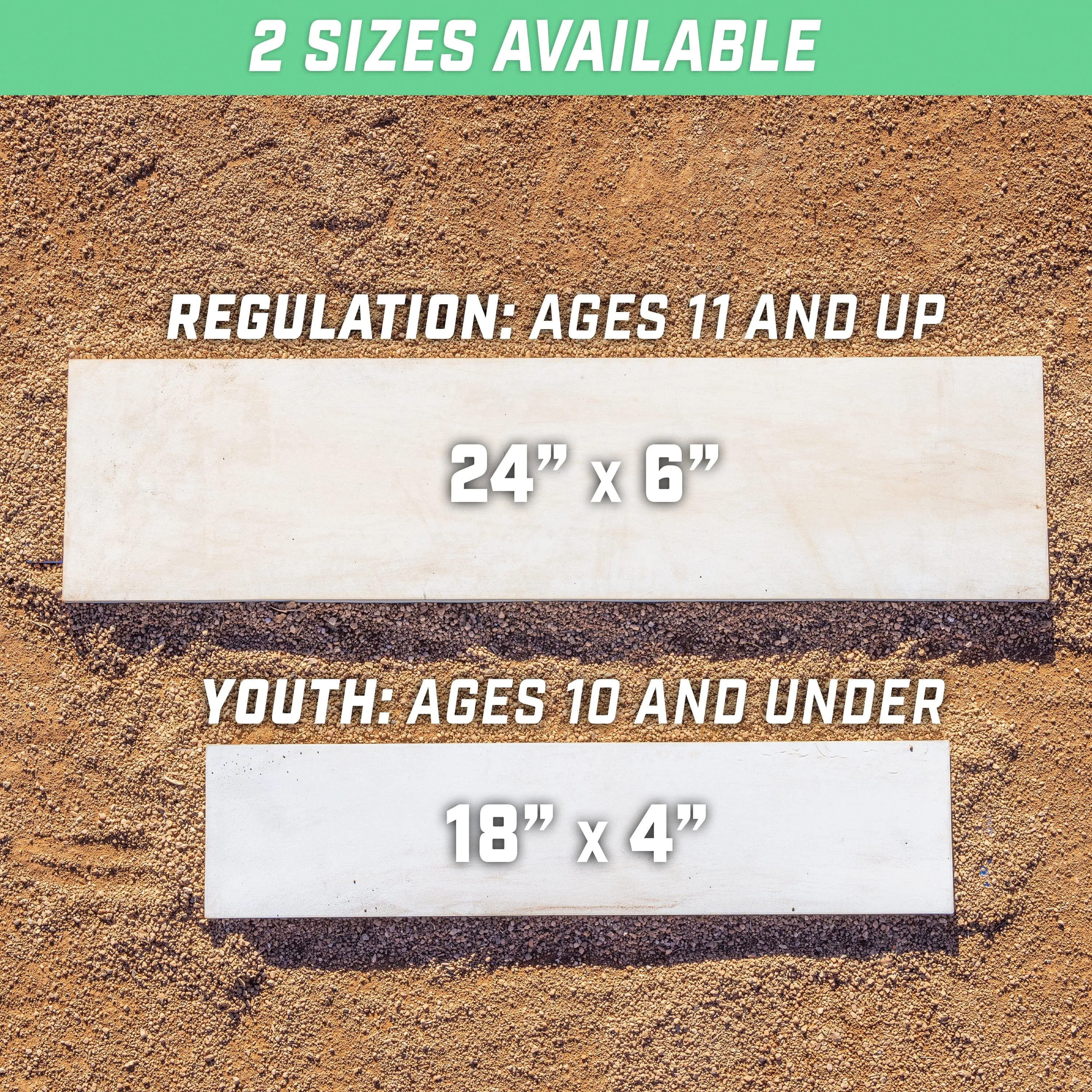 GoSports 24" x 6" Pitching Mound Rubber - Regulation Size