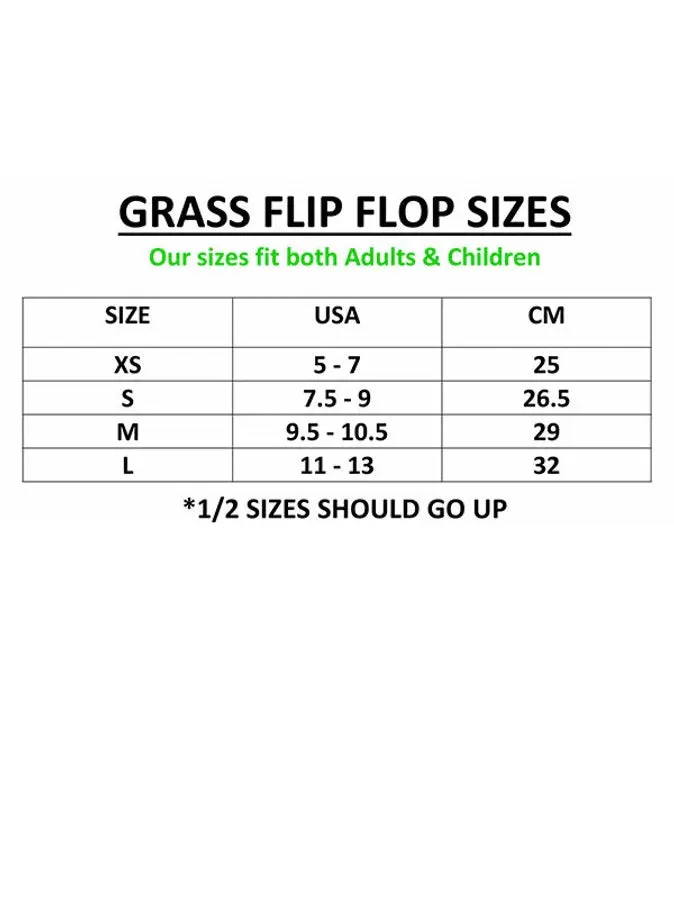 Grass Flip Flops - Black and Green