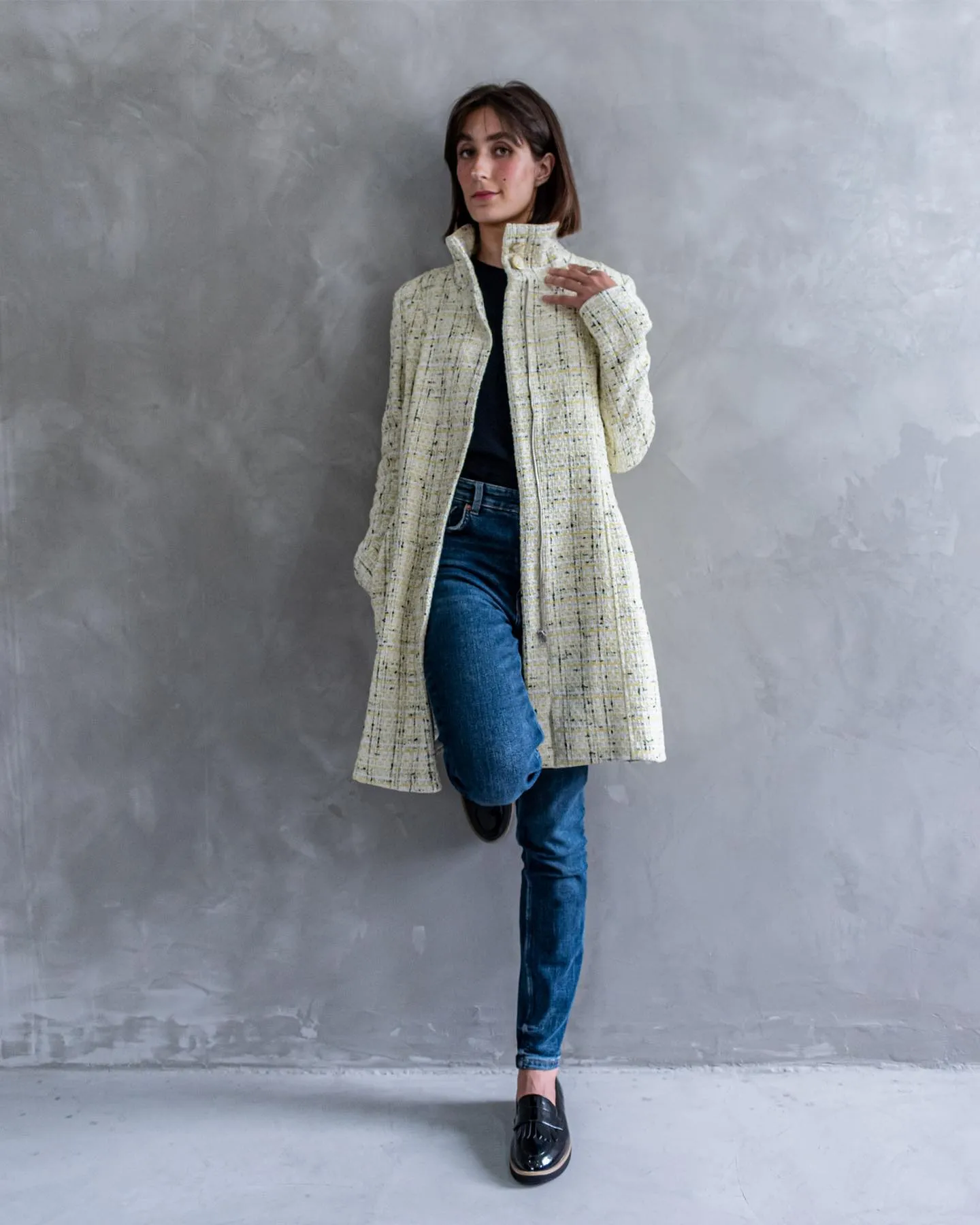 Kelly Coat | Yellow Bouclé