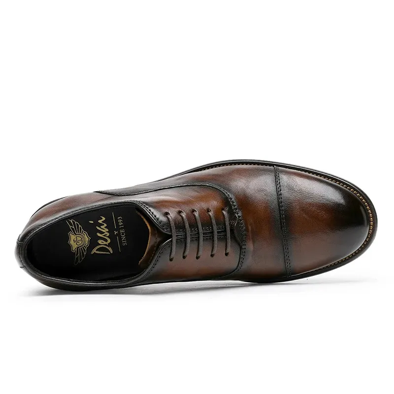 Men's Casual Glossy Vegan Leather Shoes with Rubber Sole | Eco-Friendly Materials for Everyday Wear