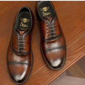 Men's Casual Glossy Vegan Leather Shoes with Rubber Sole | Eco-Friendly Materials for Everyday Wear