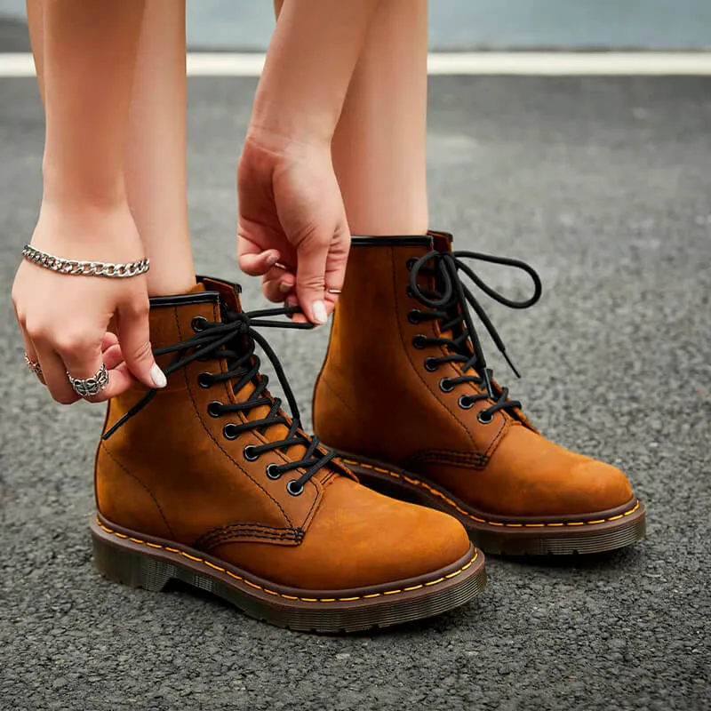 Old Brown Martens Boots 8 Holes