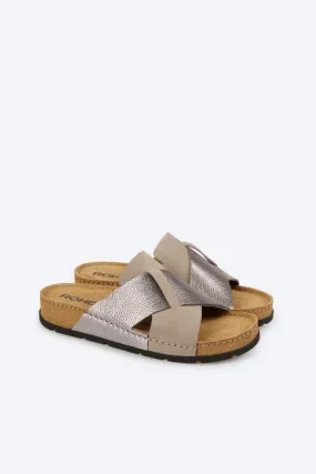 ROHDE Gold Cross-over Sandal