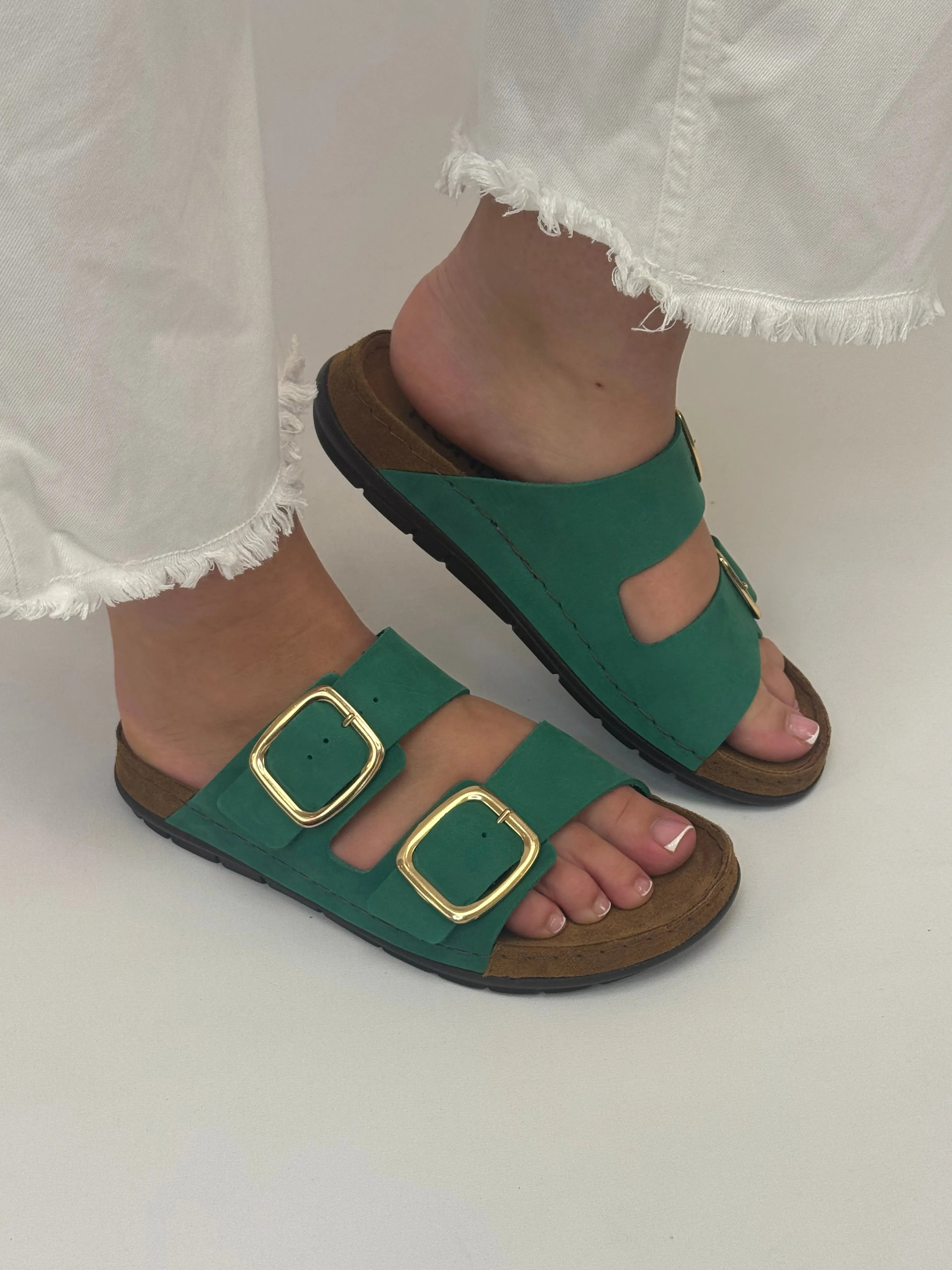 ROHDE Green Two Strap Sandal