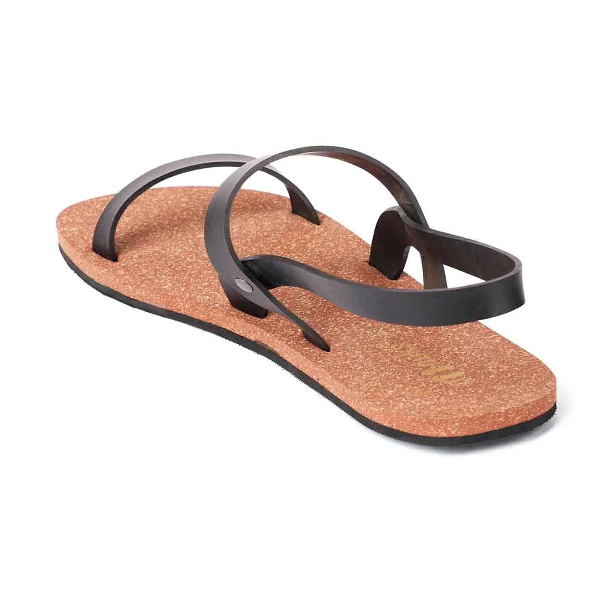 Slingback Cork Waterproof Brown Sandals Brown | Flats for Women