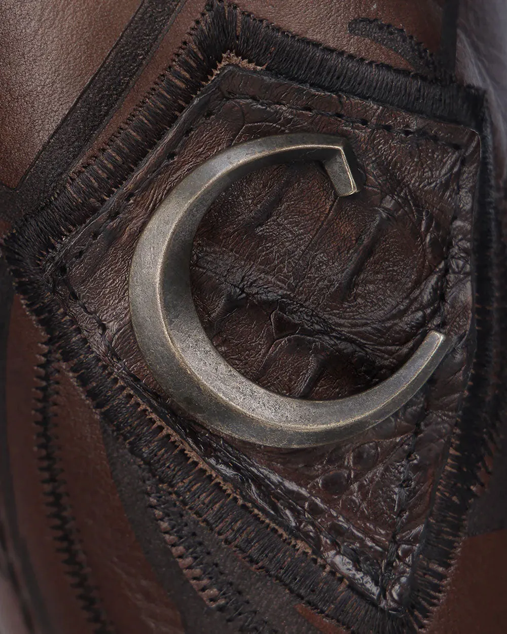 Western honey brown ultra exotic boot